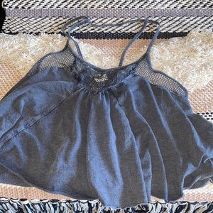 Staring at stars backless flowy tank top